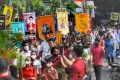 Arak-arakan Perayaan Minggu Palma di Semarang