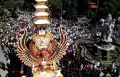Ribuan Umat Hindu Hadiri Ritual Upacara Pelebon Raja Denpasar IX