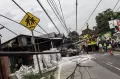 Penampakan Mobil Ringsek Usai Tabrak Tiang Listrik di Parung Bogor
