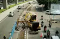 Pembatas Jalan di Sepanjang Jalan Rasuna Said Jaksel Dibongkar