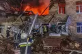 Drone Rusia Hancurkan Asrama Kampus Ukraina, Api Membumbung Atap Hancur