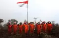 Greenpeace Indonesia Gelar Upacara Bendera di Lokasi Karhutla