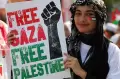 Ribuan Warga Ikuti Aksi Bela Palestina di Surabaya