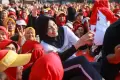 Siti Atikoh Senam Pagi dan Blusukan Ke Pasar di Surabaya