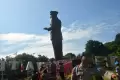 Penampakan Monumen Patung Hoegeng Iman Santoso di Mapolda Jateng