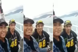Heboh Valentino Rossi Naik Kapal Ferry ke Mandalika, Netizen: Idolaku Kok Jadi Cungkring