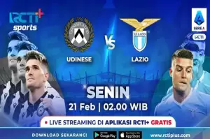Live Streaming RCTI+: Duel Sengit Udinese vs Lazio
