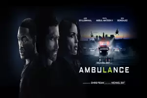 Review Film Ambulance: Pelarian Konyol Perampok Bank Ulung