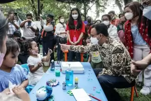 Hadiri Festival Telur di Lapangan Banteng, Anies: Rayakan Paskah dengan Suka Cita