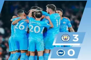 Hasil Manchester City vs Brighton & Hove Albion: Menang 3-0, The Citizens Depak Liverpool