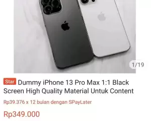 Malas Baca Deskripsi, Pembeli Mengira Dummy iPhone 13 Pro Max Rp300 Ribu HP Asli