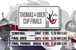 LIVE Piala Thomas & Uber Cup Finals 2022 di iNews dan MNCTV