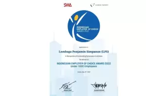 Sukses Kelola dan Tingkatkan Produktivitas SDM, LPS Raih Anugerah Employer of Choice 2022