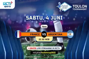 Live Streaming Toulon Cup Prancis vs Argentina di RCTI+, Sabtu (4/6/2022)