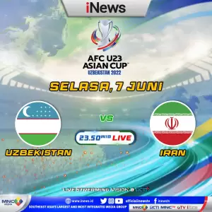 LIVE di iNews! Masuki Matchday 3, Saksikan Uzbekistan vs Iran di AFC U23 Asian Cup 2022