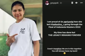 Tembus Final Indonesia Masters 2022: Greysia Tulis Pesan Menyentuh untuk Apriyani/Fadia