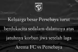 Persebaya Surabaya Sampaikan Duka Cita untuk Korban Meninggal di Stadion Kanjuruhan