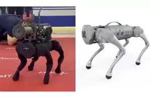 Robot Anjing Rusia M-81 Pembawa Roket, Mirip Robot Buatan China