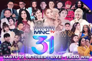 Rayakan HUT ke-31, MNCTV Hadirkan Konser Spesial Malam Puncak Kilau Raya MNCTV 31