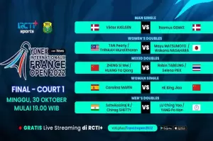 Link Live Streaming Final French Open 2022: Denmark Kantongi 1 Gelar