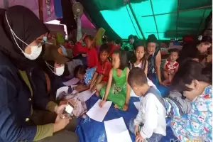 Unpad Beri Layanan Terapi Seni untuk Anak Penyintas Gempa Cianjur