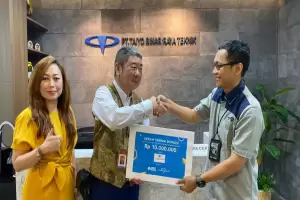 MNC Peduli Terima Donasi untuk Cianjur dari PT Taiyo Sinar Raya Teknik