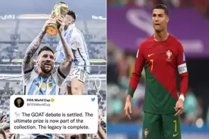 FIFA Hapus Cuitan Lionel Messi GOAT usai Diserang Fans Cristiano Ronaldo