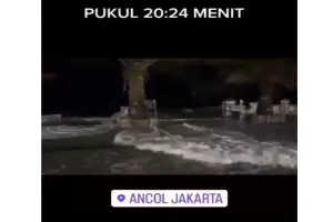 Viral Video Air Laut Tumpah di Pantai Ancol, Ini Faktanya