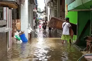 Update Banjir: 13 RT di Jakarta Masih Tergenang