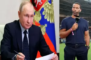 Rio Ferdinand Curi Sendok Teh Milik Vladimir Putin saat Diundang untuk Bahas Piala Dunia