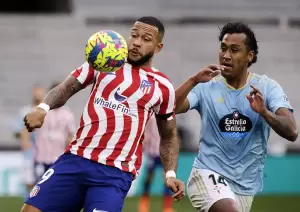 Hasil Celta Vigo vs Atletico Madrid: Gol Perdana Memphis Depay Menangkan Los Rojiblancos