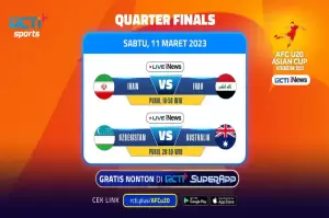 Live di iNews! Saksikan Duel Sengit Perempat Final Piala Asia U-20, Iran vs Irak dan Uzbekistan vs Australia