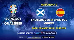 Link Live Streaming Skotlandia vs Spanyol, Rabu (29/3/2023): Gratis di RCTI Plus!