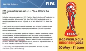 Pernyataan Lengkap FIFA Terkait Pembatalan Piala Dunia U-20 Indonesia