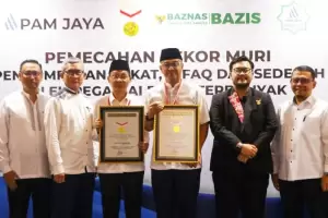 Kumpulkan Zakat, Baznas Bazis DKI dan PAM Jaya Pecahkan Rekor MURI