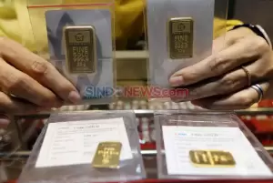 Harga Emas Antam Stagnan di Akhir Pekan , Paling Murah Dijual Rp581.000