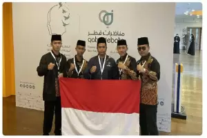 Wakili Indonesia, Santri Malhikdua Brebes Raih Juara 2 Lomba Debat Bahasa Arab di Qatar