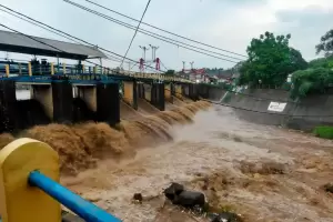 Bendung Katulampa Bogor Siaga 4, 68.000 Liter/Detik Air Mengalir ke Jakarta