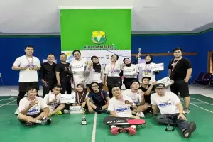 Pokja Wartawan Jaksel Sukses Gelar Spartan Fun Badminton 2023