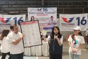 Caleg Perindo Liliana Tanoesoedibjo dan Effendi Sosialisasikan Pencoblosan Kertas Suara di Setiabudi