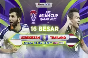 Live di iNews Thailand vs Uzbekistan di Piala Asia 2023, Malam Ini