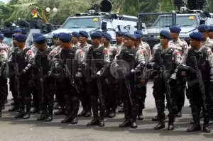 Polisi Bagi 3 Ring Pengamanan Debat Capres 2024 di JCC