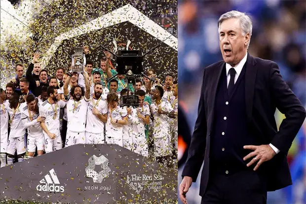 Carlo Ancelotti Cetak Sejarah Usai Antar Real Madrid Juara Piala Super Spanyol 2022