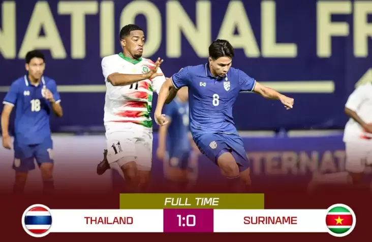 Hasil Thailand vs Suriname: Bordin Phala Penentu Kemenangan Gajah Perang