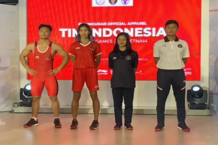 4 Atlet Bergaya bak Model di Peluncuran Jersey Tim Indonesia untuk SEA Games 2021