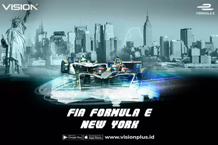Saksikan Keseruan Balapan FIA Formula E New York, Live di Vision+!