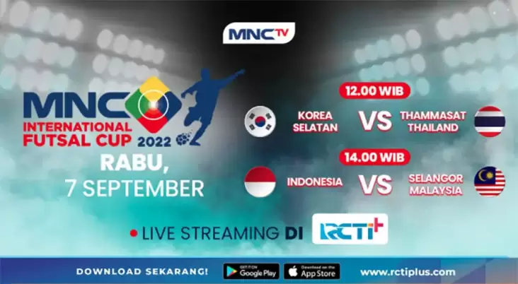 Link Live Streaming Timnas Futsal Indonesia vs Selangor di RCTI Plus, Rabu (7/9/2022)
