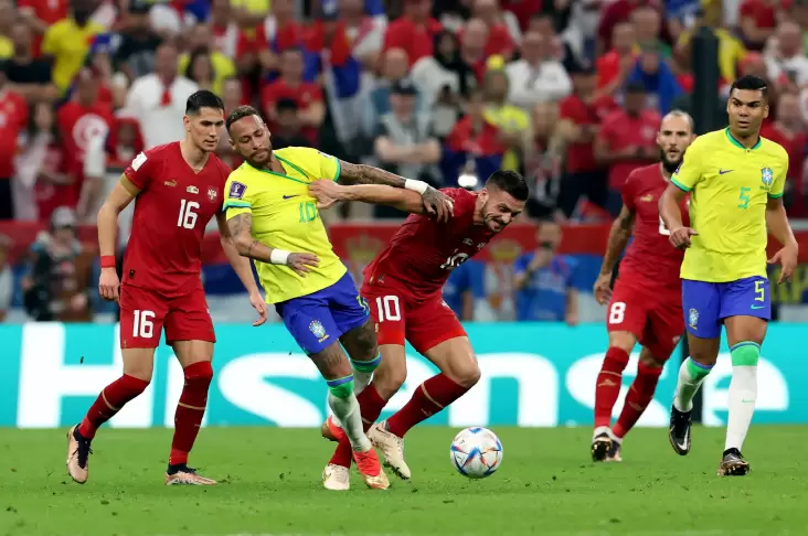 Hasil Brasil vs Serbia: Sama Kuat di Babak Pertama